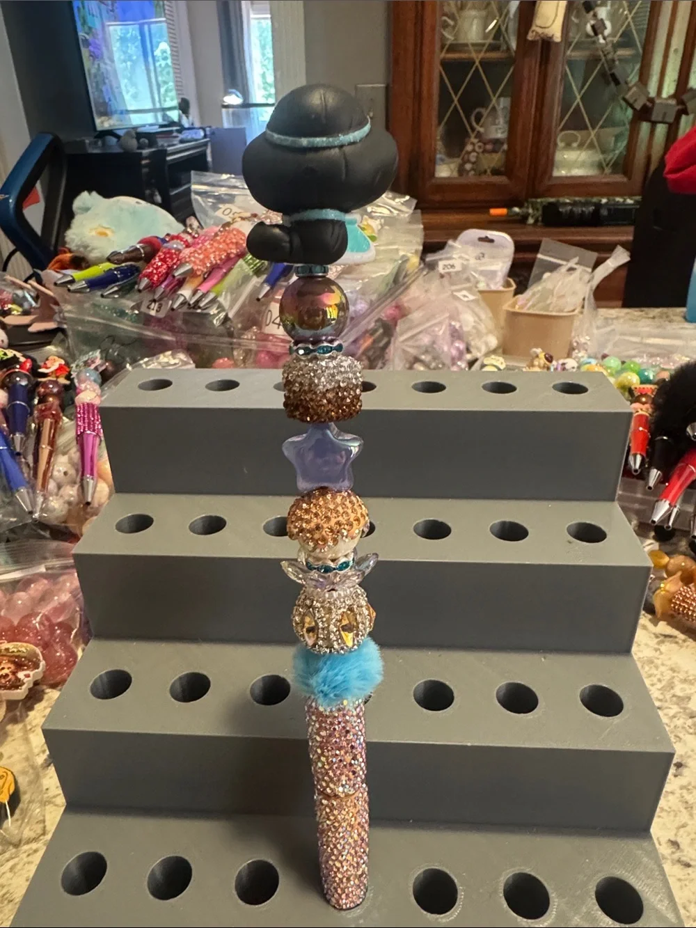 NWOT Disney Doorables Pixel Perfect Jasmine Beaded Pen Handmade by Me